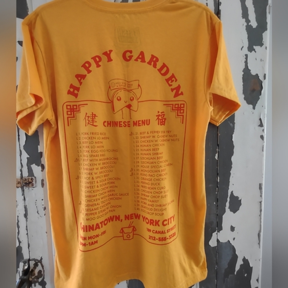 Chinatown "Happy Garden" Tee, Medium, NWOT